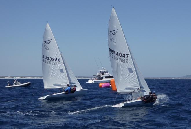 Day 2 – Alan Bax and Simon Childs pip the Jerwoods on the line - Gemmill Homes Flying 15 Australian Championship © Jonny Fullerton